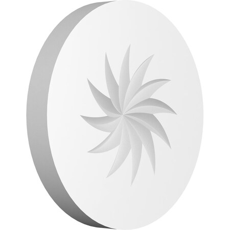 Ekena Millwork Standard Grayson Spiral Rosette With Square Edge, 4"W x 4"H x 1/2"P ROSP040X040X050GRY12